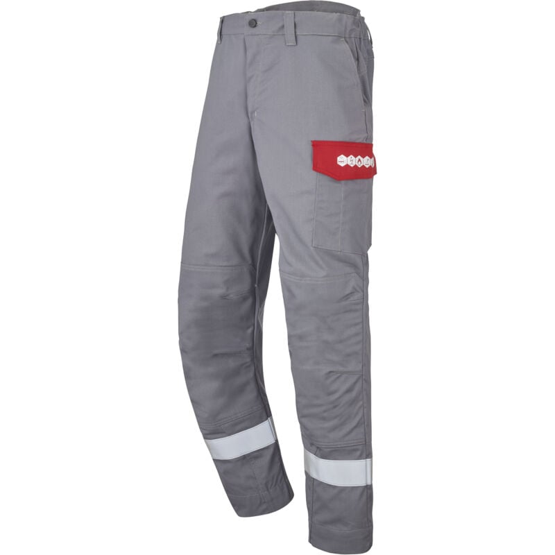 Pantalon Olca Gris Acier/rouge Xs - Fr(36-38)
