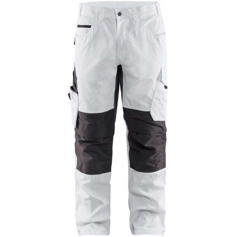 Blaklader - Pantalon de travail stretch pour peintre 1095 - Blanc/Gris foncé xs - FR(38) - SE(C44) - Standards
