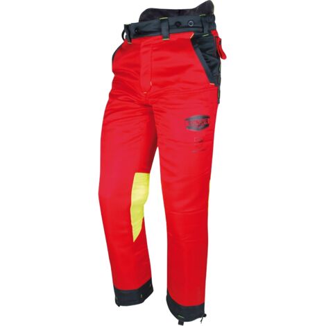 Pantalon professionnel adapté aux bûcherons Solidur Authentic Rouge L