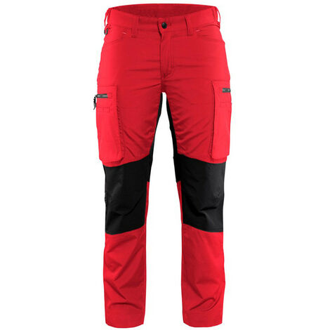 Pantalon professionnel femme services +stretch BLAKLADER 7159 - Rouge - 44 - Jambes standards