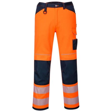 Pantalon PW3 Hi-Vis Work couleur : Orange/Marine taille 40 - PORTWEST
