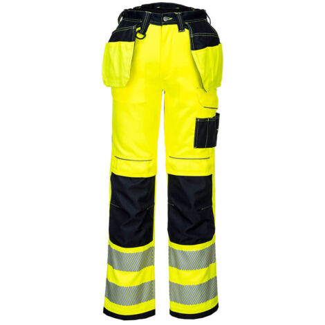 Pantalon PW3 Stretch Holster haute-visibilité couleur : Jaune/Noir taille 44 - PORTWEST