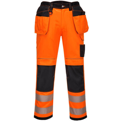 Pantalon PW3 Stretch Holster haute-visibilité couleur : Orange/Noir taille 50 - PORTWEST