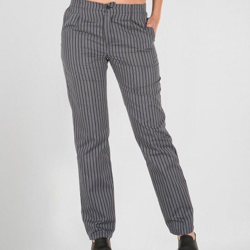 

Pantalón unisex regular fit en vichy de rayas de luto GARY'S ideal cocina | 54