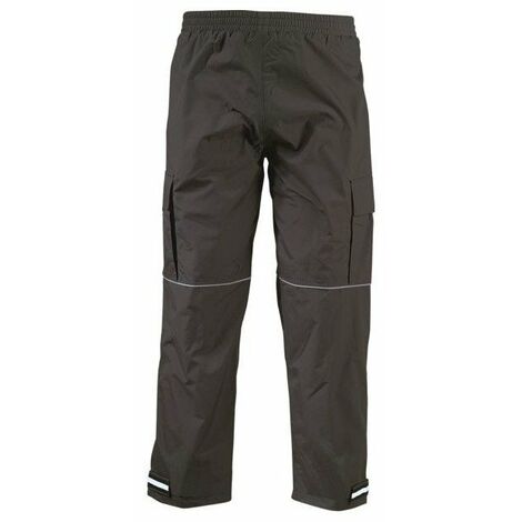 Pantalon Ripstop Noir 100% Polyamide Enduit Pu Respirant Taille M