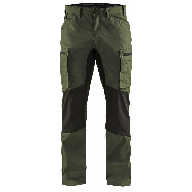 Blaklader - Pantalon maintenance Stretch T.52 - vert armee/noir - 145918454699-52