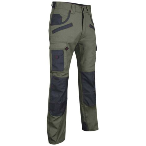 Pantalon Spécial Paysagiste avec poches genouillères - Gamme Dynamics - SECATEUR - KAKI-GRIS NUIT - 1478 - LMA Lebeurre