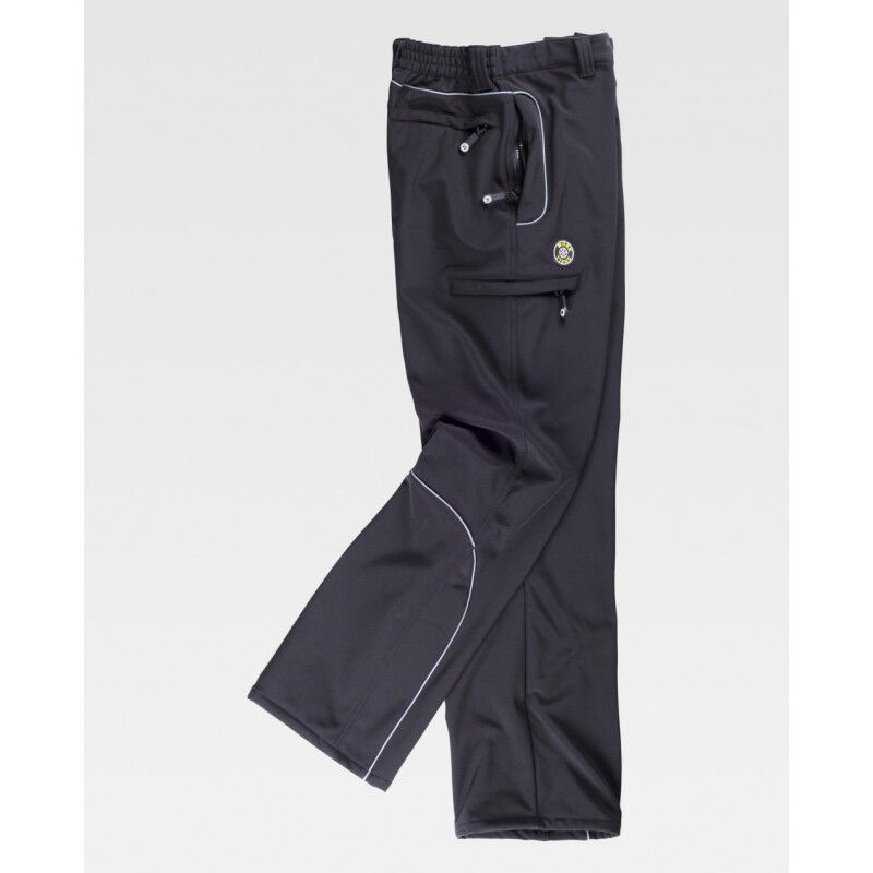 

Pantalón Workshell de alta capacidad térmica con vivos reflectantes | Negro - M