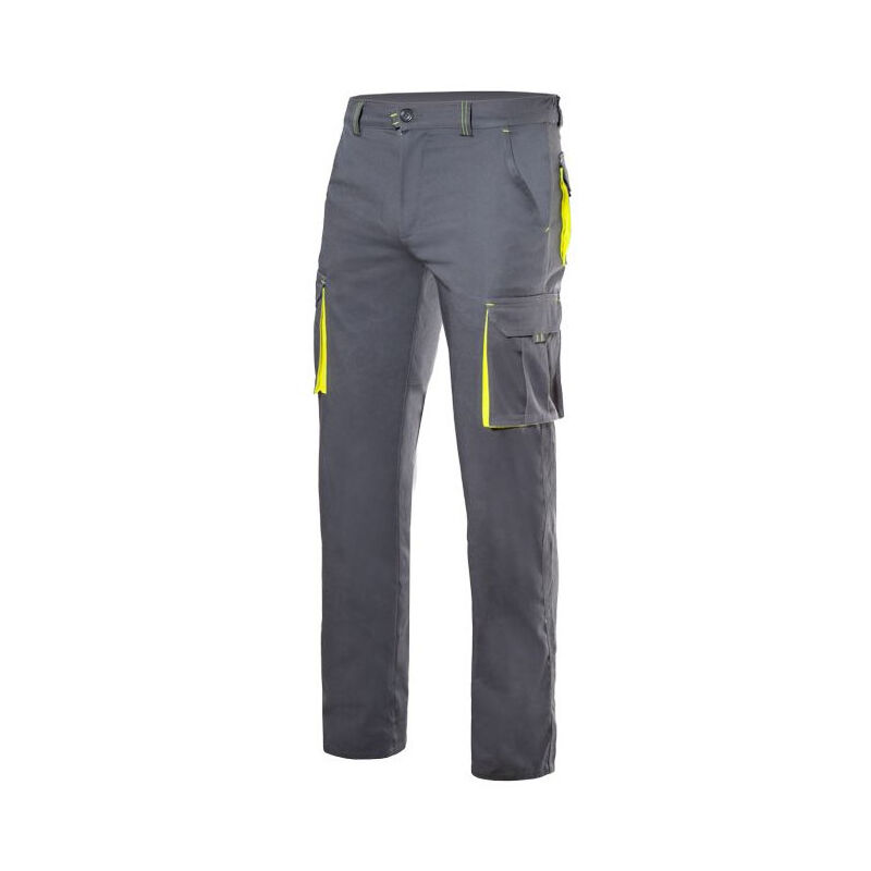 

Pantalón stretch bicolor forrado multibolsillos Serie F103008S | 44 - Azul marino / Naranja flúor - Velilla