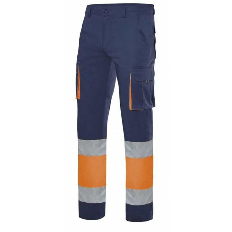 

PANTALÓN STRETCH BICOLOR MULTIBOLSILLOS ALTA VISIBILIDAD Azul Navy XXL