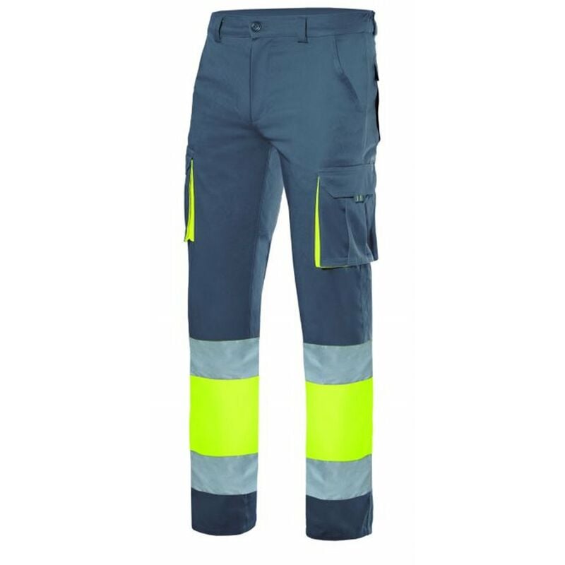 

PANTALÓN STRETCH BICOLOR MULTIBOLSILLOS ALTA VISIBILIDAD Azul Navy / Amarillo Flúor 3XL