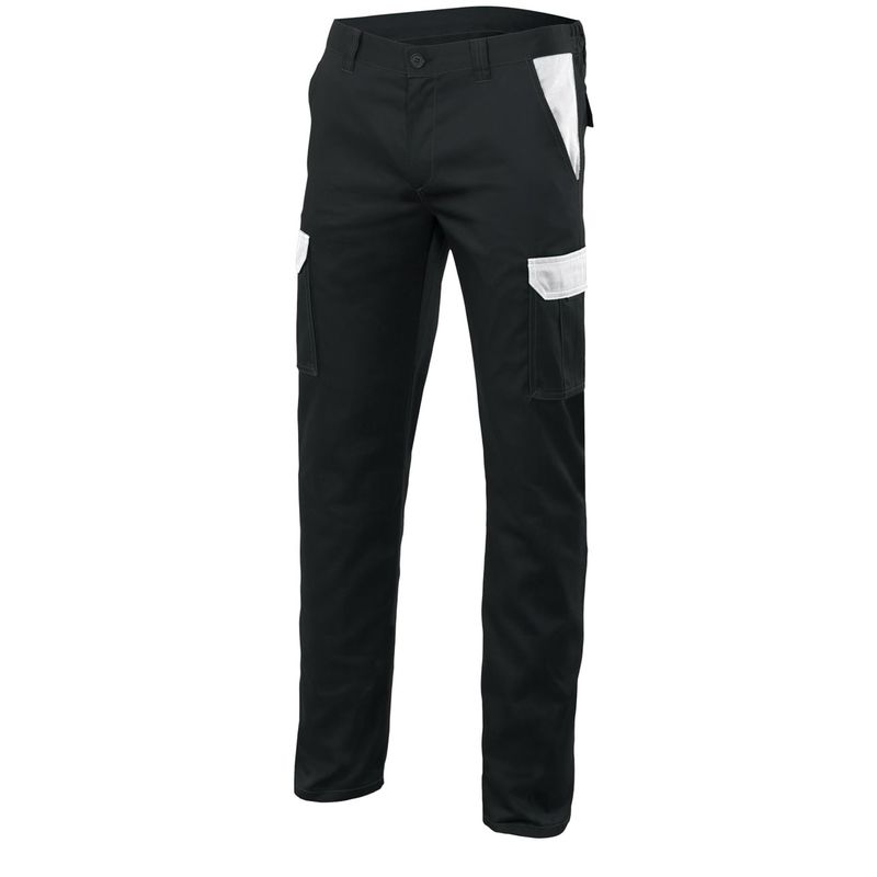 

PANTALON STRETCH BICOLOR MULTIBOLSILLOS Negro 44