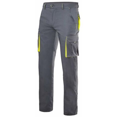 Pantalón stretch bicolor multibolsillos Gris 60