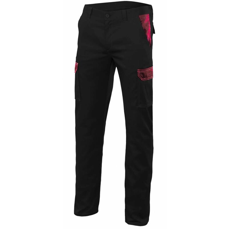 

Pantalon negro stretch bicolor multibolsillos combinado Serie PT103002S | 42 - Negro / Verde - Velilla