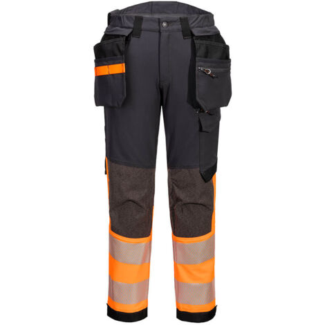 Pantalon stretch ev4 haute-visibilité classe 1 avec poches flottantes démontables - taille 56 - PORTWEST