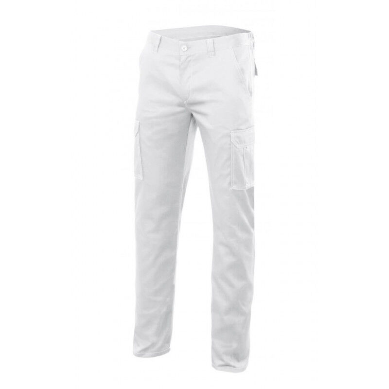 

Pantalón stretch multibolsillos 290 gramos con doble costura Serie 103005S | Blanco - 44 - Velilla