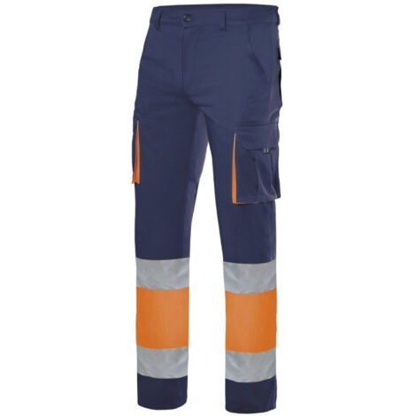 Pantalón stretch multibolsillos de alta visibilidad con bolsillos fuelle VELILLA Serie 303002S