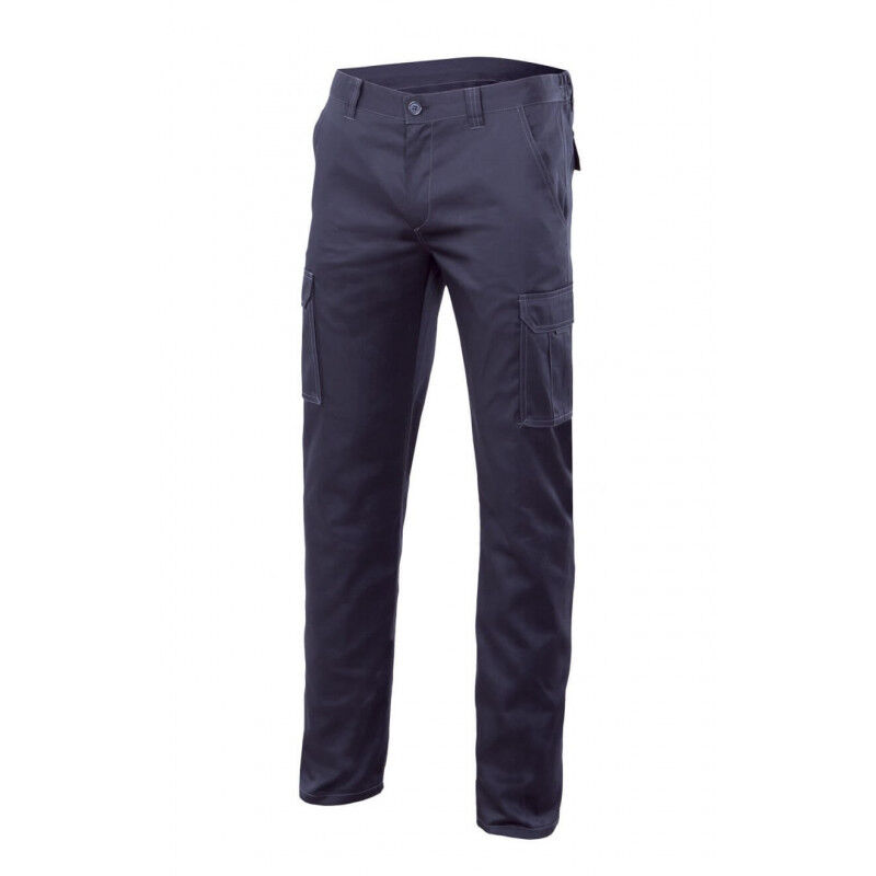 

Velilla - Pantalón industrial stretch multibolsillos de corte Slim Fit Serie 103002S | Azul marino - 56