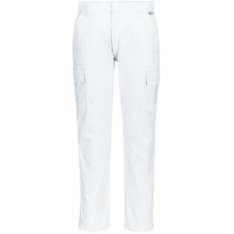 Pantalón Stretch Slim Combat Blanco 40