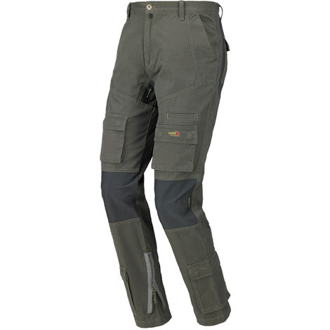 PANTALON STRETCH VERDE/NEGRO 8738D T-XL
