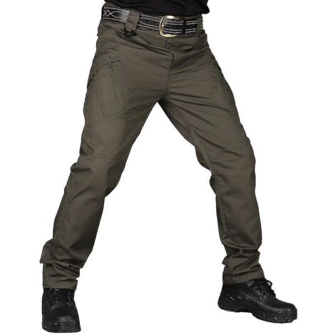 Pantalon tactique imperméable New Soldier pour homme, pantalon cargo de travail, pantalon de combat d'extérieur - 2XL - Vert