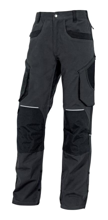 delta plus - pantalon de travail mach originals en coton / elasthane gris - d020mopa2gr 38/40 (m) - gris foncé