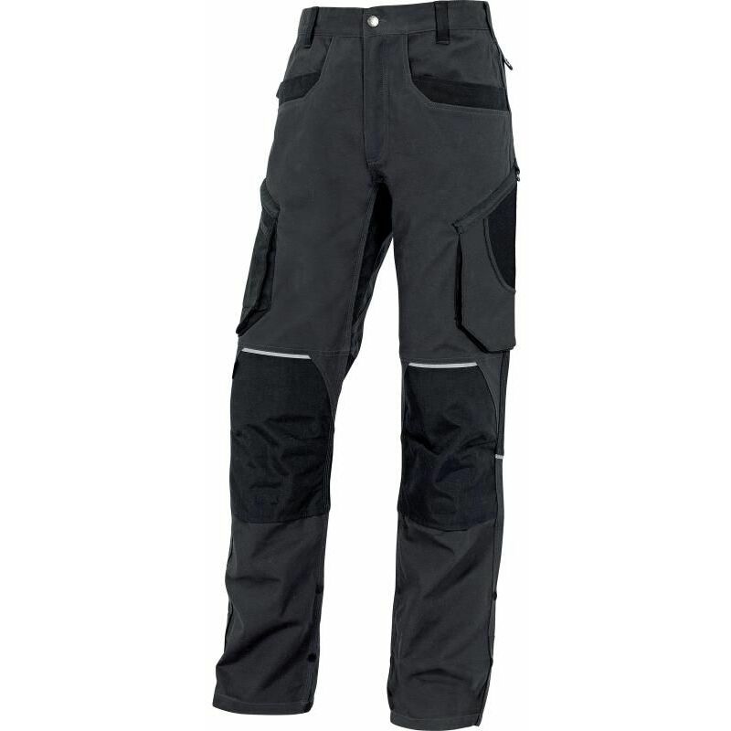 delta plus - pantalon de travail mach originals en coton / elasthane gris - d020mopa2gr 42/44 (l) - gris foncé