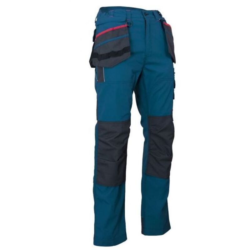 LMA - Pantalon de travail empiècements imperméables et poches amovibles creuset Cobalt 38