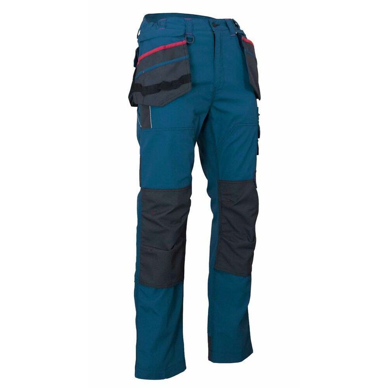 Pantalon de travail empiècements imperméables et poches amovibles LMA CREUSET Cobalt 44