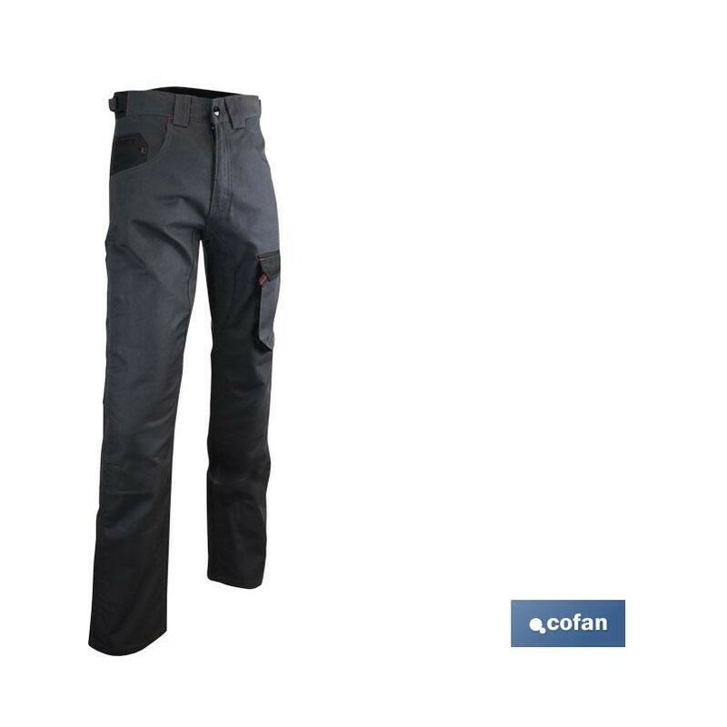 

Pantalon trabajo quant 300gmsm gris-negro t-58