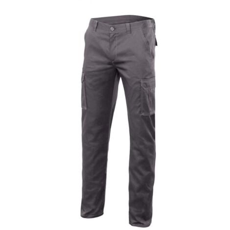 Pantalon Trabajo T42 Elastico Gris Stretch Velilla