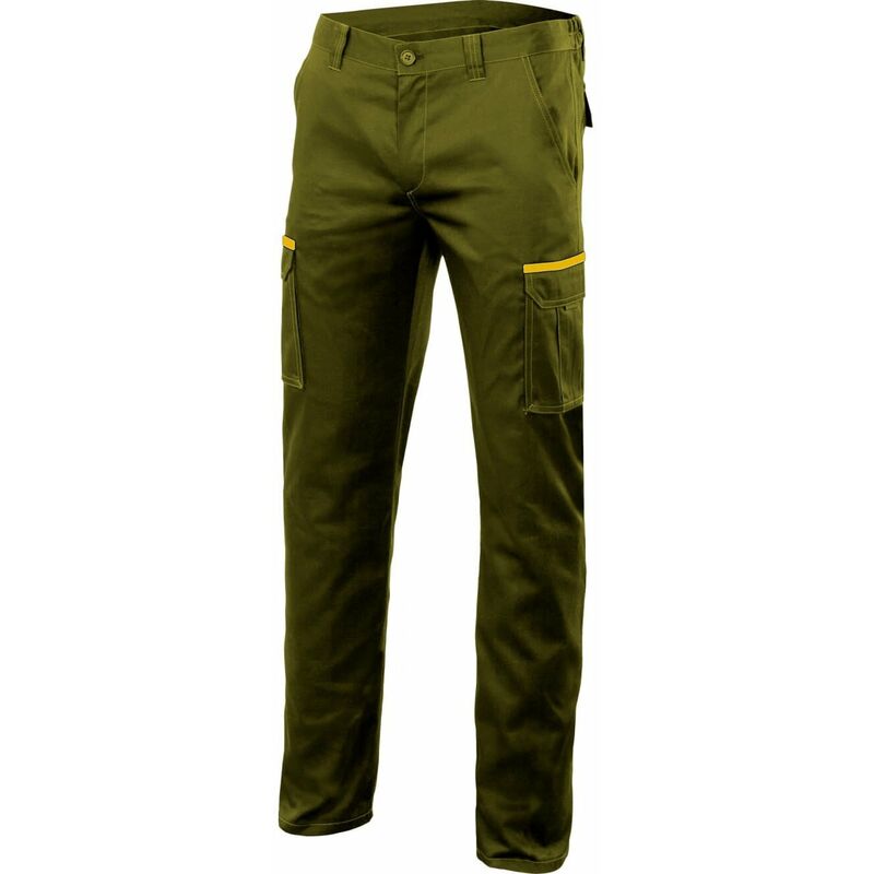 

Pantalón verde caza stretch multibolsillos combinado con vivos Serie P103002S | 38 - Verde caza / Amarillo - Velilla