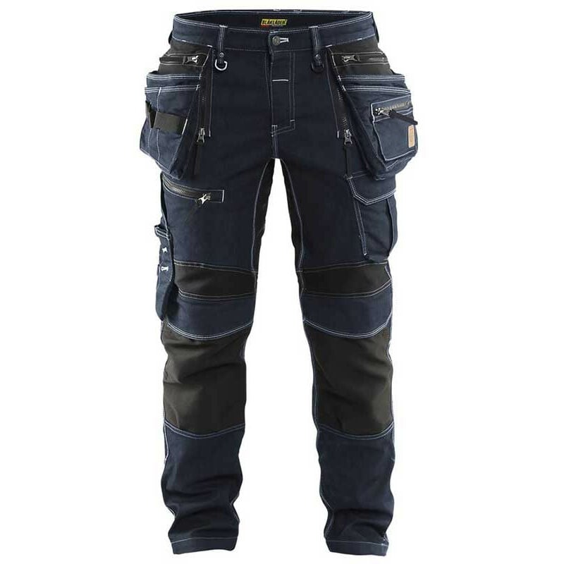 Pantalon artisan X1900 stretch - 1990 - Bleu foncé / Noir - 54 - Jambes standards - Blaklader