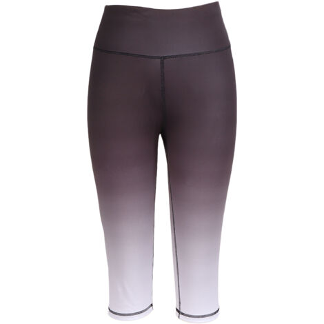 Pantalon Yoga Femme Haute Taille Dégradé Noir Gainant