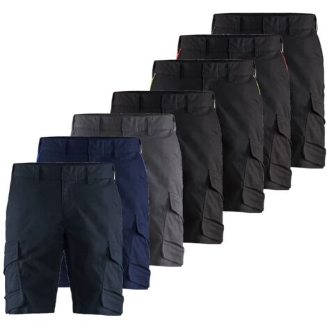 Pantaloncini da lavoro Blaklader 1446 Industria Stretch - 50 (EU) - Nero/Grigio scuro