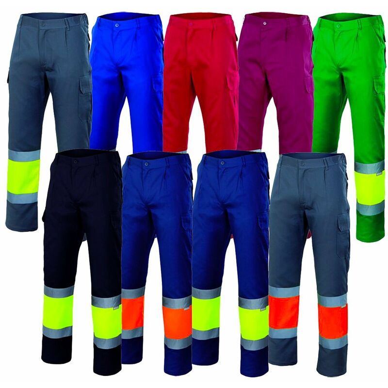 Image of Pantaloni da lavoro ad alta visibilità Velilla 157 - xl - Blu/Arancione - Blu/Arancione