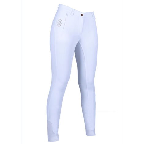 Pantalone da equitazione donna con grip totale modello Alexis: 44 IT, bianco 1200