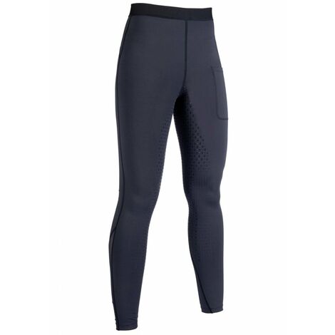 Pantalone da equitazione donna con rinforzo in silicone totale modello Flow: 44/46, blu scuro 6900