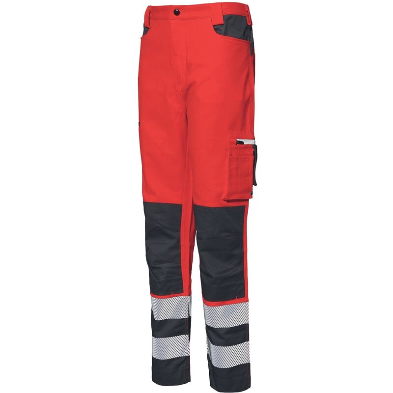 Image of Issaline - Pantalone da lavoro alta visibilità Industrial Starter hv Stretch 8230B - xxxl - Rosso - Rosso