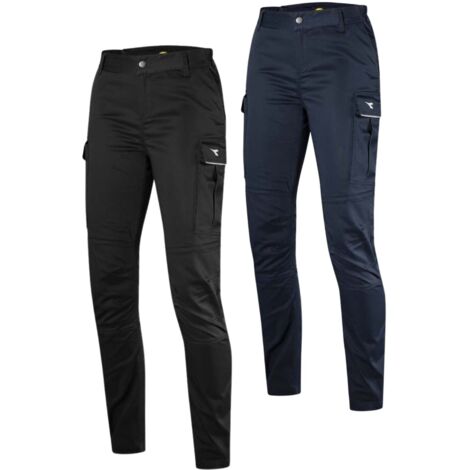 Pantalone da Lavoro da Donna Cargo Diadora Athena Nero 42