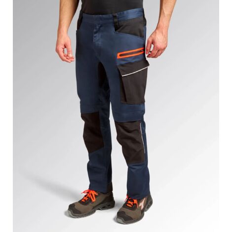 Pantalone da Lavoro Diadora Hybrid Poly Performance Nero Blu Profondo - 702.180800 - size M