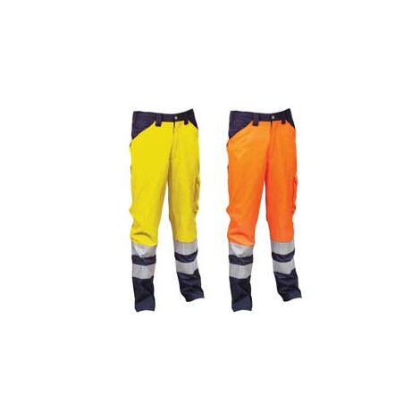PANTALONE ENCKE AD ALTA VISIBILITA'  tg.XL  giallo fluo/navy    COFRA
