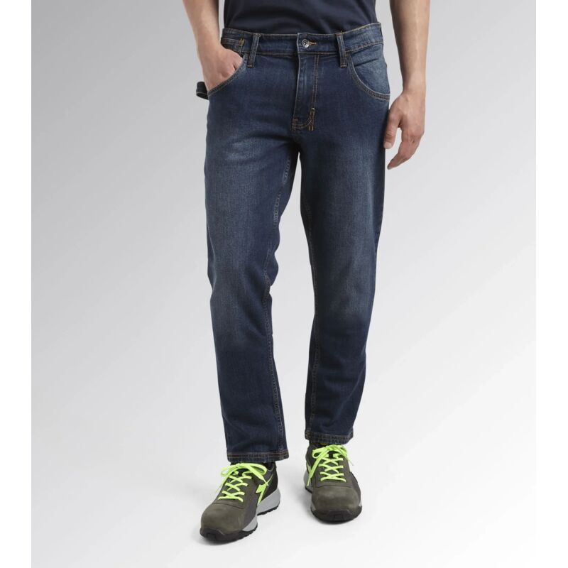 Jeans Da Lavoro Elasticizzati Stone Blu Jeans Lavato Xs Fr 36 38 Us...