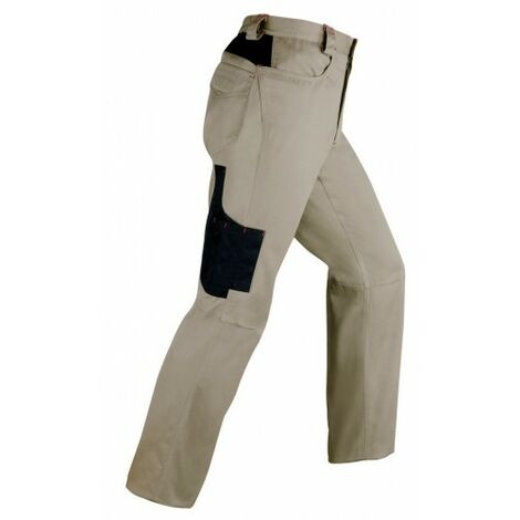 Pantalone kavir beige taglia xl multitasche slim