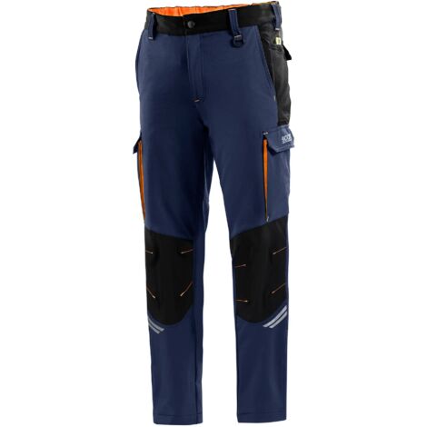 Pantalone Lungo Sportivo Sparco Tech TW Blu scuro Arancio
