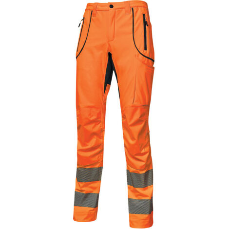 Pantalone soft shell alta visibilità Ren Orange Fluo tg. 60