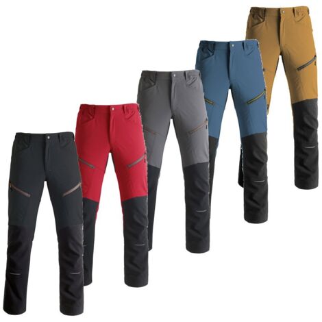 Pantalone vertical grigio/nero taglia l tessuto elasticizzato