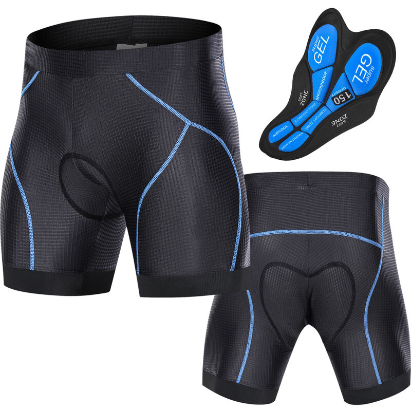 

Pantalones cortos acolchados para bicicleta con agarres antideslizantes para las piernas, ropa interior acolchada en 3D para ciclismo, pantalones