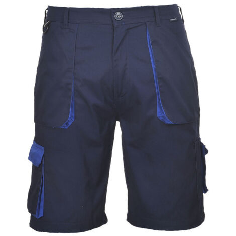 Pantalones cortos bicolor con cintura elástica Texo Contrast TX14 S Azul Marino