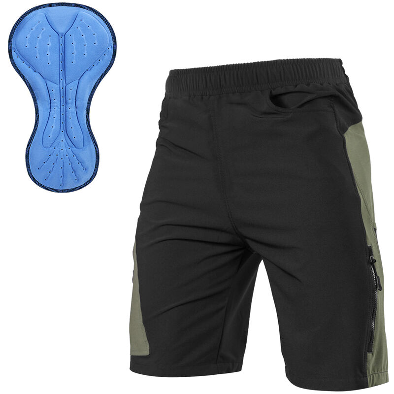 

Pantalones cortos de ciclismo de montana acolchados en 3D para hombre TOMSHOO, pantalones cortos transpirables sueltos para deportes al aire libre,